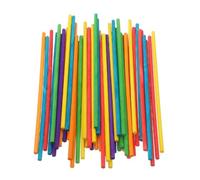 ULDIGI 100piezas Palillos Rítmicos De Madera Para Percusión Palos Redondos De Madera Coloridos Herramientas Musicales Para Principiantes Para Clases De Música y Actividades De Grupo