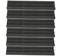 ULDIGI 12 Piezas De Paneles Acústicos Trapezoidales De Espuma Absorbente De Sonido Ignífuga Negra 7,5x7,5x30 Cm Para Trampas De Graves y Reducción De Ruido Paredes y Esquinas De Estudio y Ktv