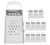 ULDIGI 12 Piezas Rallador de Queso Mini de Acero Inoxidable con Mango en Forma de Corazón, Cortadora y Picadora de Verduras para Cocina, Rallador Manual Versátil para Zanahorias, Papas y