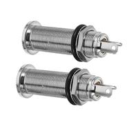 ULDIGI 2 piezas Conector de Salida para Guitarra Eléctrica Socket de Montaje Empotrado Jack para Mecanismo de Bloqueo Seguro y Acabado Metálico Pulido Fácil Instalación Plug And Play