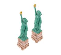 ULDIGI 2 Piezas Figuritas de Resina Estatua Libertad de Decoración Elegante para Hogar Oficina y Vitrina de Paisaje Miniatura Icónico de Libertad y Igualdad