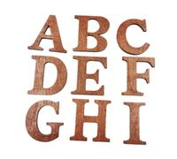 ULDIGI 26 Piezas Letras De Madera De Madera De Color Profundo Herramientas Educativas Inglés Decoración Creativa De Pared Para Manualidades y Aprendizaje