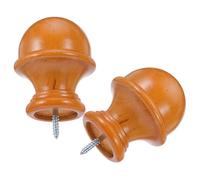 ULDIGI 2piezas Cabezal de Corte de Romano Tapa de Madera para Extremos Barra de Cortina de Dormitorio Sala de Estar