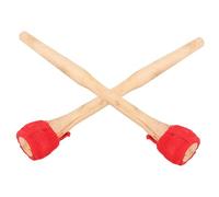 ULDIGI 2piezas Wooden Mallet Percussion Drumsticks with Cloth Handle Instrument Accessory for Gong and Drum Use Adult Musician