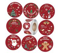 ULDIGI 3rollos Pegatinas De Decoración Navideña De Pegatinas Para Sellar Cajas De Obsequio Hechas Mano Decorativas Navideñas Obsequio De Agradecimiento