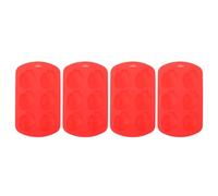 ULDIGI 4 Piezas Molde de Silicona para Velas de Aromaterapia Manual con Diseño de Fresa Molde de Cavidades para DIY Jabón Chocolate y Cera Reutilizable y Fácil de Desmoldar para