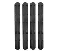 ULDIGI 4 Piezas Rieles para Cajones de Cocina Negros Correderas de Plástico, Instalación Fácil y Funcionamiento Silencioso para Dormitorio y Organización de Armarios