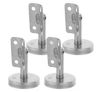 ULDIGI 4 Piezas Soportes para Pasamanos de Escalera de Acero Inoxidable Base Redonda y Superficie Lisa, Montaje en Pared para Pasamanos en Espacios Estrechos y Mejora del Hogar