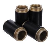 ULDIGI 4 Piezas Tapas para Extremos de Barra de Cortina de Hierro Cubiertas Decorativas Negro Mate para Oficina y Hogar Fáciles de Instalar y Protectoras para Cortinas