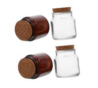 ULDIGI 4 Piezas Tarros de Velas de Vidrio con Tapa Transparente y Tea Color para Aromaterapia Recipientes para Hacer Velas y Almacenamiento Aromático