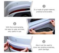 ULDIGI 4 Tiras Protectoras de Parachoques de Coche Adhesivas de Color Claro, Moldura Protectora Anticolisión para Parachoques Delantero y Trasero, Tira Decorativa Resistente