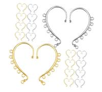 ULDIGI 40 Piezas DIY Ear Earrings Hooks Non Piercing Jewelry Findings Accessories For Women Adults Creative Jewelry Making