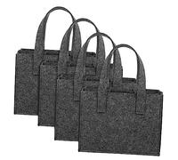 ULDIGI 4piezas Bolsa De Fieltro para Botellas De Vino Reutilizable Divisores Capacidad para Botellas Tote Bag De Mano para Viajes Picnics y Eventos