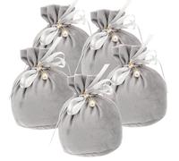ULDIGI 5 Bolsas de Terciopelo Cordón Ideales para Navidad para Joyas Pequeñas Capacidad Razonable y Cierre Ajustable y San Valentín y Otros Objetos