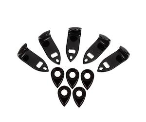 ULDIGI 5 Juegos de Reposapulgares y Portátiles para Saxofón Alto y Tenor y Uso Cómodo Almohadillas de Abs Negras, Fáciles de Instalar para Práctica