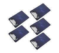 ULDIGI 5 Piezas Portapapeles Almacenamiento Cómodo de Plástico Azul con Diseño Único de Estrellas Brillantes para Entornos Ocupados y Rondas de Enfermería
