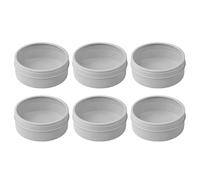 ULDIGI 6 latas Redondas con Tapas Transparentes - Organizador de Clips - Estuche con Piezas de Rompecabezas - Frascos para - Caja para Gomas elásticas - Recipiente para Perfume sólido