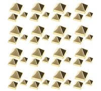 ULDIGI 600 Piezas 600 Tachuelas Piramidales Punk de Metal Dorado para Ropa y Manualidades, Accesorios Cuadrados de 1,2 MM, 1,5 MM y 2 MM para Decoración de Bolsos, Zapatos y DIY