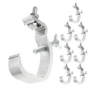 ULDIGI 8 Ganchos Metálicos para Luces de Escenario, Abrazaderas Resistentes en C para Lámparas de Cabeza Móvil, Color Plateado, Compatibles Tubos de 30-52 Mm, Accesorios para Armazón