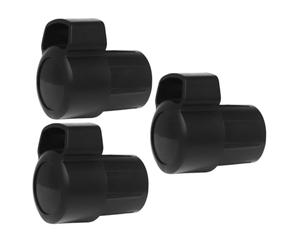 ULDIGI Accesorios Ideales para Mantenimiento de Saxofones de Abs para Saxofón Alto Cuello Doblado 3 Tapones Negros Protección Antipolvo y Bloqueo de Partículas