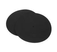 ULDIGI Alfombrilla Antideslizante Alta Fricción Protectora de Fieltro Negro Pack de 2 Piezas para Discos de Vinilo Adecuado para Tocadiscos y Uso Hogar