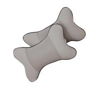 ULDIGI Almohadas Cervicales Para Coche 2 Piezas Gris, Cojín De Cuello Ergonómico, Transpirable y Suave, Soporte Para Reposacabezas, Uso Para Conducir Todo El Año, y Mejora Postura, Viaje Seguro