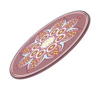 ULDIGI Almohadilla Grande Para Cuencos De Meditación Musical, Tapete Protector De Pvc Estampado Mandala Marrón, Cojín Redondo Para Cuencos Sonoros Budistas, Adecuado Para Práctica Espiritual