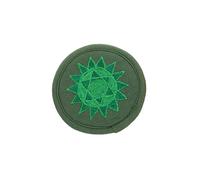 ULDIGI Almohadilla Redonda Bordada Para Cuenco De Sonido Budista, Tamaño Pequeño 10 Cm, Color Verde, Accesorio Religioso Delicado Para Meditación y Decoración Espiritual