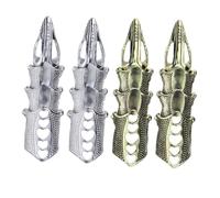 ULDIGI Anillos Punk Vintage para Mujer, 4 Piezas de Aleación Diseño Flexible y Resistente, Anillos de Armadura Ideales para Disfraces de Halloween y Actuaciones