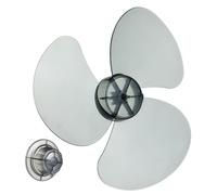 ULDIGI Aspas de ventilador de repuesto de 12 pulgadas, piezas de plástico de 3 hojas para ventilador de pedestal de pie, 280 mm, fácil de quitar y limpiar, para el hogar