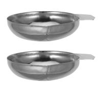 ULDIGI Bandejas para Báscula Electrónica de Acero Inoxidable Plata, Mini Bandejas de Pesaje Ahorro de Energía, Ideales para Panadería y Restaurante, Pack de 2 Piezas