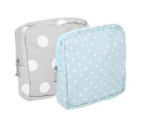 ULDIGI Bolsa Sanitaria de Oxford Ligera para Compresas Higiénicas Diseño de Puntos, 2 Piezas Portátiles para Mujeres y Adolescentes, Tamaño Bolsillo para Llevar Lugar