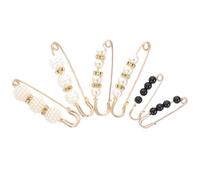 ULDIGI Broches de Seguridad Multifunción para Ropa Mujer, Imperdibles Diseño de Perlas, Pack 6 Unidades, Clip Fijo para Pantalones, Vestidos y Suéter, Uso en Fiestas y Eventos