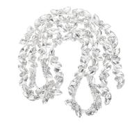 ULDIGI Cadena Decorativa de Gemas de Imitación para Costura Diy, 1 Metro, Accesorio para Manualidades y Decoración de Vestidos, Bodas y Disfraces, Brillo Cristal, Fácil Corte