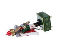 ULDIGI Caja de Música de Madera con Figura de Ratón Cascanueces y Mecanismo de Cuerda para Decoración Navideña Muñeco Musical de Viento para Hogar y Regalo Festivo