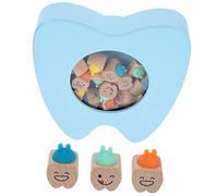 ULDIGI Caja De Recuerdos Para Dientes De Niño Niña De Madera Organizador Sólido y Decorativo Para Primeros Dientes Perdidos De Recién Nacidos Protector Con Tapa y Diseño Para Niño Niña