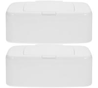 ULDIGI Caja Dispensadora Portátil 2 Piezas para Toallitas Húmedas Ligera de Color de Plástico Pp, Ligera de Color Adecuado para Bolso de Pañales y Cochecito