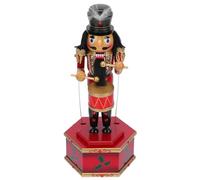 ULDIGI Caja Musical Decorativa de Cascanueces de 36 CM Figura de Soldado Rey Pintada a Mano Adorno Navideño para Mesa Recuerdo Festivo Melodías Clásicas