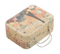 ULDIGI Caja Organizadora Para Pestañas Postizas Estilo Retro Con Tapa Mini Maletín Portátil Para Maquillaje y Joyería Almacenamiento Compacto y Conveniente Para Accesorios Pequeños