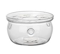 ULDIGI Calentador de Té de Escritorio Base Calefactora de Vidrio de Borosilicato Alta Resistencia para Tetera Soporte para Velas, Portátil y Ligero Adecuado para Hogar, Oficina