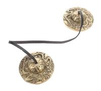 ULDIGI Campanas Tingsha de Cobre Dorado para Yoga y Meditación, Fácil de Usar y Decorativas para Feng Shui en Actuaciones Musicales
