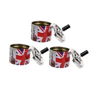 ULDIGI Cenicero De Acero Inoxidable De 3 Piezas Soporte Redondo para Latas De Pintura Anillos De Presión para Abanicos Anillos Transparentes Ajustable Soporte para Puerta