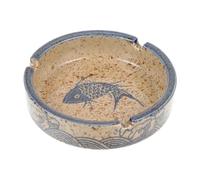 ULDIGI Cenicero De Cerámica Bajo Cenicero Japonés Vintage Hogar Contenedor De Cenizas Único para Decoración De Interiores