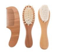 ULDIGI Cepillos de Pelo para Cerdas Suaves de Lana Natural Kit Completo de Peines y Cepillos para Cuidado Delicado del Cabelludo de Bebés