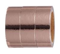 ULDIGI Cinta Washi Decorativa Metalizada 3 Rollos Rosa Dorado, Cinta Adhesiva para Scrapbooking y Manualidades, Papel de Aluminio Decorativo para Álbumes y Bricolaje