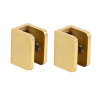 ULDIGI Clip de Vidrio para Soporte de Pasamanos y Escalera, Abrazadera de Cobre para Estante Flotante, 2 Piezas para Uso en Baños y Hogares