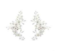 ULDIGI Clips para Zapatos Elegantes Perlas y Conchas, Hebillas Decorativas 3d para Tacones Altos, Accesorios para Boda y Fiesta, Adornos Delicados para Mujer, Par Único