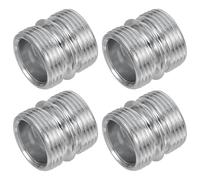 ULDIGI Conector de Estantes de Doble Ranura Roscado 23,2 Mm X 22 Mm, Tuerca de Acoplamiento para Tubería de Bambú, 4 Piezas, Accesorios Resistentes para Estanterías Metálicas y Rejillas,
