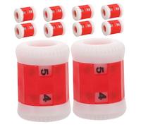 ULDIGI Contador de Vueltas para Tejer de Plástico Grande Rojo Herramienta de Medición para Agujas de Lana Larga Kit de 10 Piezas para Proyectos de Punto como Suéteres y Bufandas