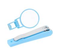 ULDIGI Cortaúñas con Lupa Ajustable, 2 Piezas, de Plástico y Acero al Carbono, Resistente al Óxido, para Niños y Fácil de Llevar en Bolso o Bolsillo